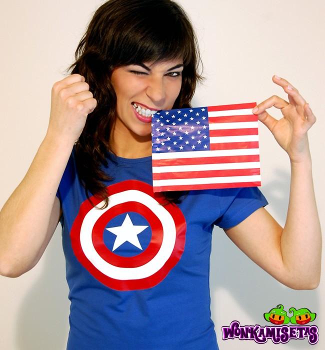 Foto Camiseta chica Capitán América foto 172569