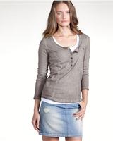 Foto Camiseta con cuello tunecino de manga larga