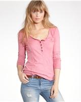 Foto Camiseta con cuello tunecino de manga larga