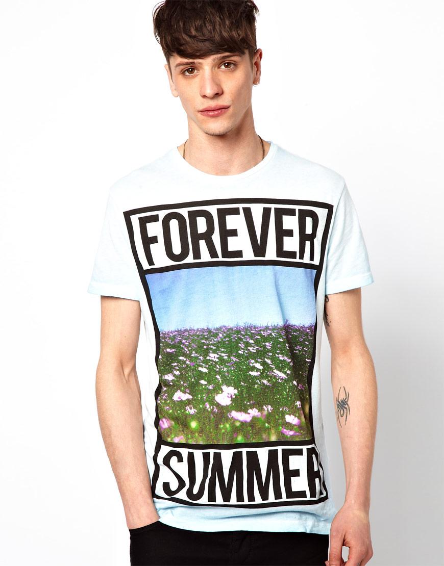 Foto Camiseta con estampado Forever Summer de Sin Star Azul foto 712024