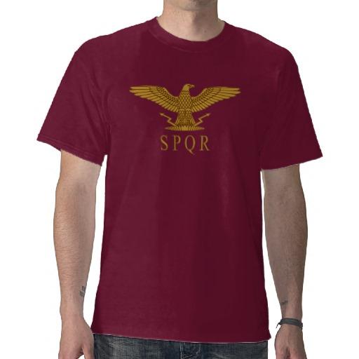 Foto Camiseta de la oscuridad del oro de SPQR Eagle foto 587500
