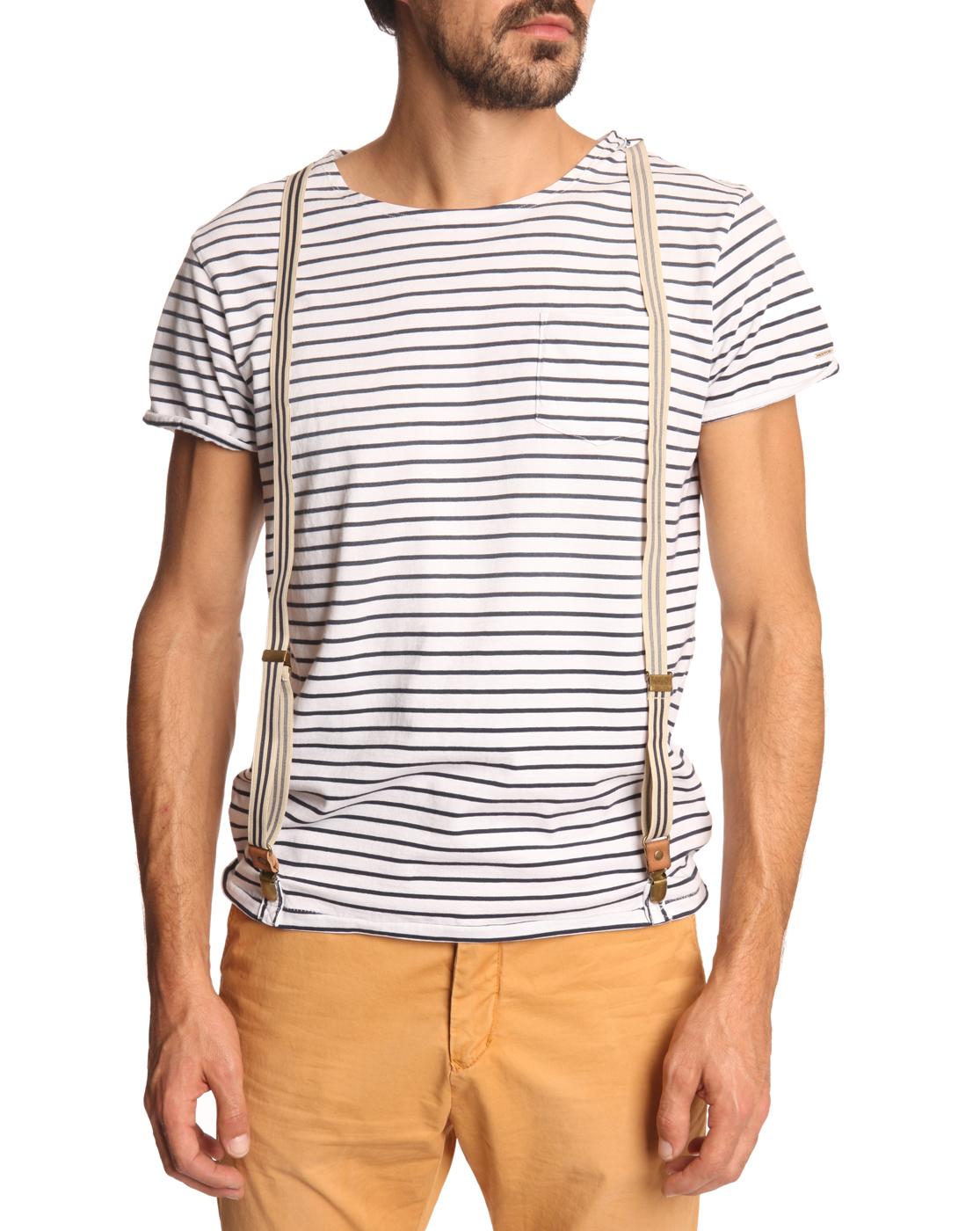 Foto Camiseta de tirantes blanca de rayas