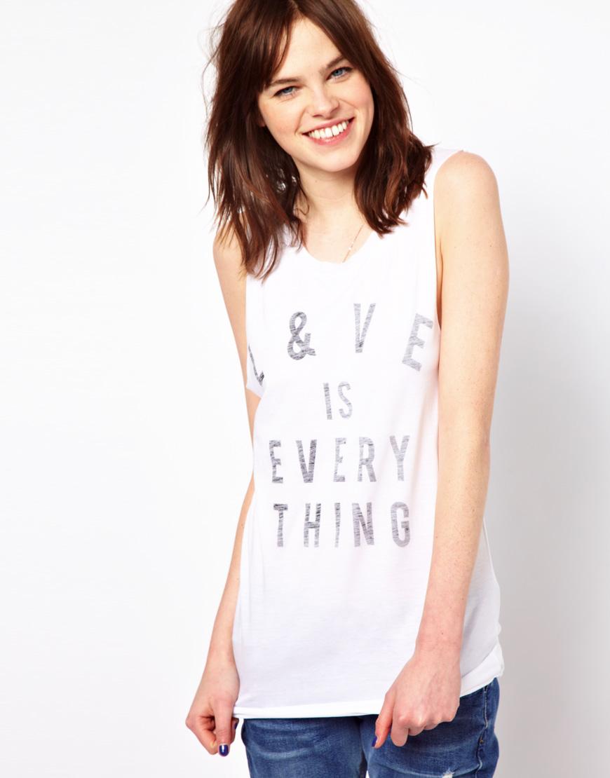 Foto Camiseta de tirantes Love Is Everything de Zoe Karssen Blanco foto 718879