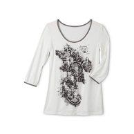 Foto Camiseta estampada, manga 3/4, cuello redondo, mujer - Celaia foto 876515