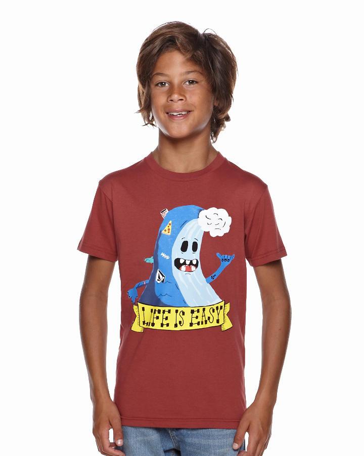 Foto Camiseta Fa Patrick Carrie Kids De Volcom - Rojo Manchado