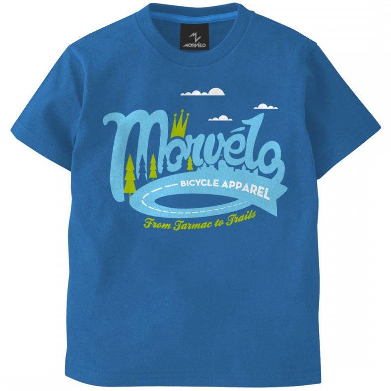Foto Camiseta infantil Morvelo - Tarmac to Trails - Medium Bright Blue foto 821148