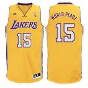 Foto Camiseta Los Angeles Lakers #15 Metta World Peace Revolution 30 Swingman Home foto 851379