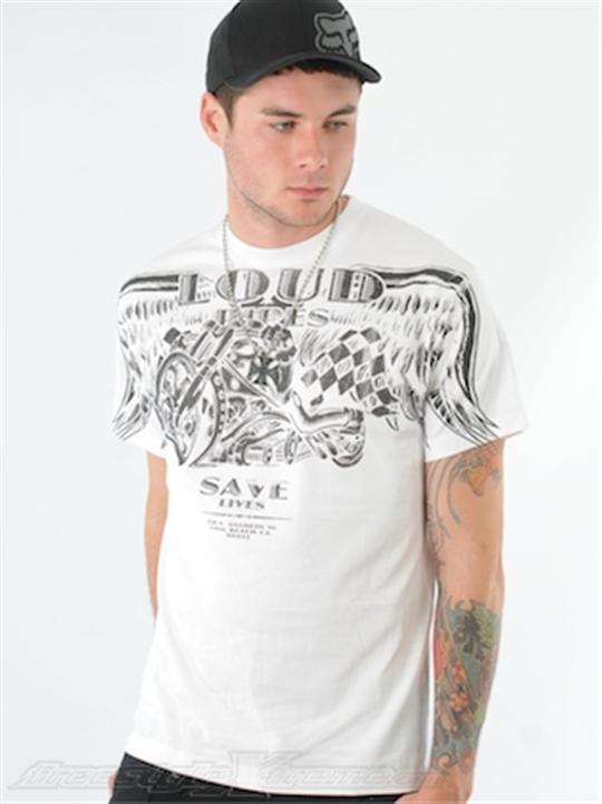 Foto Camiseta Loud Pipes west West Coast Choppers Solid bianco foto 437284