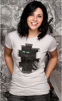 Foto Camiseta Minecraft: Enderman Inside [blanco][chica][s] foto 835334