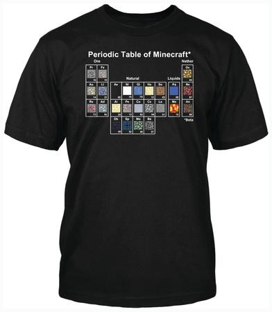 Foto Camiseta Minecraft - Periodic Table, 3x3 in. foto 835332