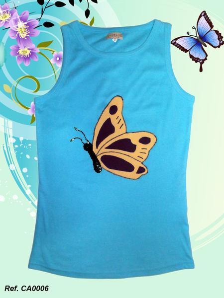 Foto Camiseta mujer de tirantes Xispi mariposa foto 658415