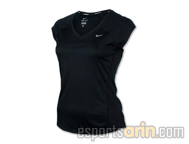 Foto Camiseta mujer Nike Miller SS VNECK-TOP - Envio 24h foto 431344
