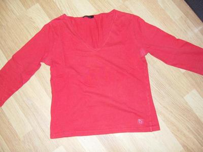 Foto Camiseta Roja Cuello Pico Tintoretto Talla 42  Mujer  Buen Estado foto 22152