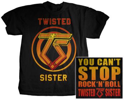 Foto Camiseta Twisted Sister - You Can't Stop Rock and Roll, 3x3 in. foto 862815