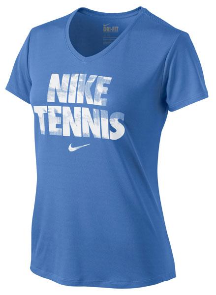 Foto Camisetas Nike Tennis Legend V-neck Tee Distance Blue Woman foto 574152