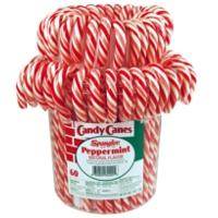 Foto Candy Canes Peppermint Bucket Display (60 Candy Canes)