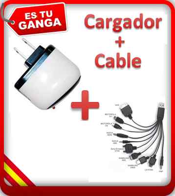Foto Cargador Especial + Cable 10 En 1 Cable Usb Para Ipod Motorola Nokia Samsung Lg foto 773903