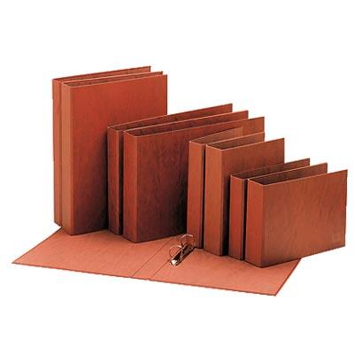 Foto Carpeta de cartón cuero con 2 anillas de 40 mm formato folio apaisado Unisystem (envase 10 uds.) foto 749271
