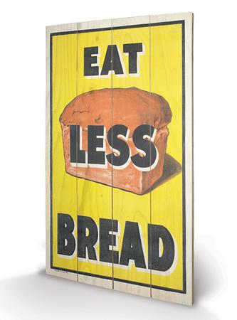 Foto Cartel de madera Eat Less Bread Wood Sign, 76x45 in. foto 621958