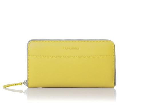 Foto Cartera amarilla cremallera perla