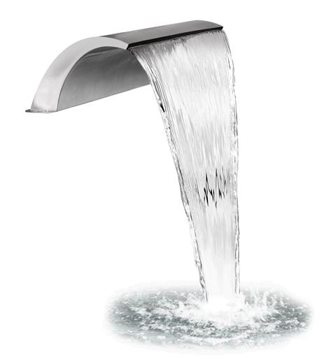 Foto Cascada Curva de Acero Inoxidable (20 cm)