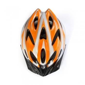 Foto casco ciclismo bici color naralanja blanco unisex hombre mujer + viser foto 579816
