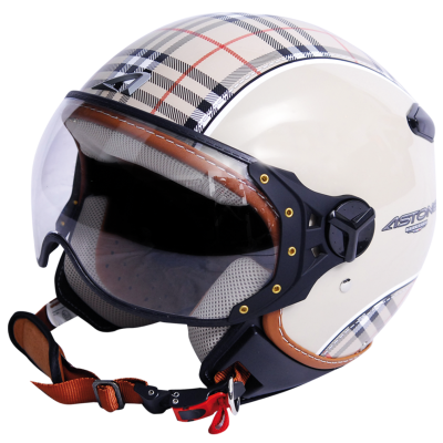 Foto Casco jet astone ksr graphics scottish cream