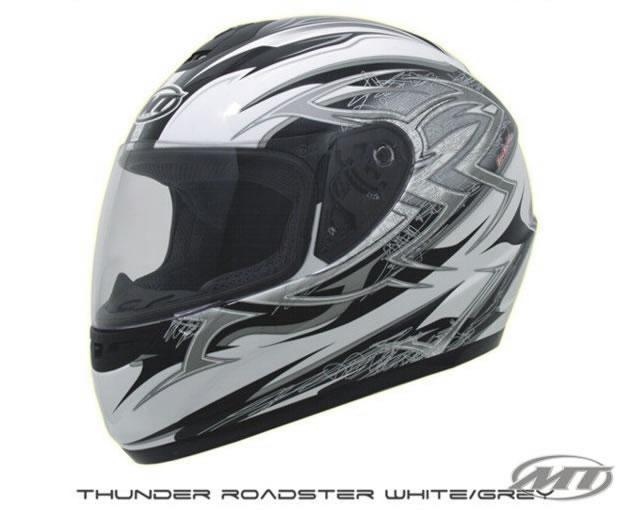 Foto Casco Thunder Roadster Blanco/Gris