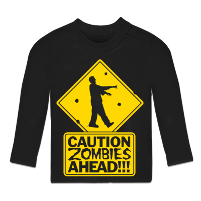 Foto Caution Zombies Ahead Camiseta manga larga bebé foto 874797