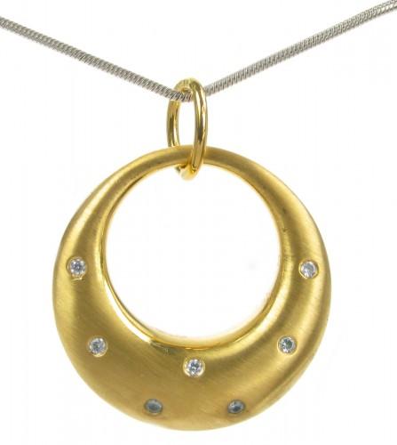 Foto Cavendish French Gold vermeil and CZ eclipse moon pendant foto 556314