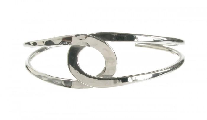 Foto Cavendish French Sterling Silver Beaten Eagle Eye Bangle