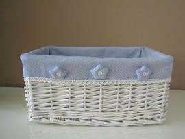 Foto Cesta de mimbre infantil Azul Grande