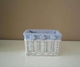 Foto Cesta de mimbre infantil Azul Pequeña