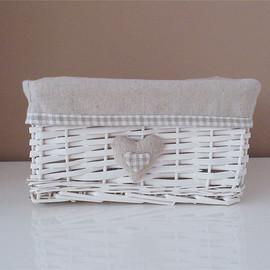 Foto Cesta de mimbre infantil Lino y Beige 23cms.