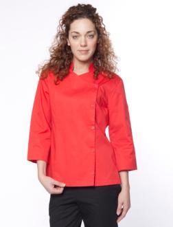 Foto chaqueta de cocina artel roja de señora manga 3/4 foto 256558
