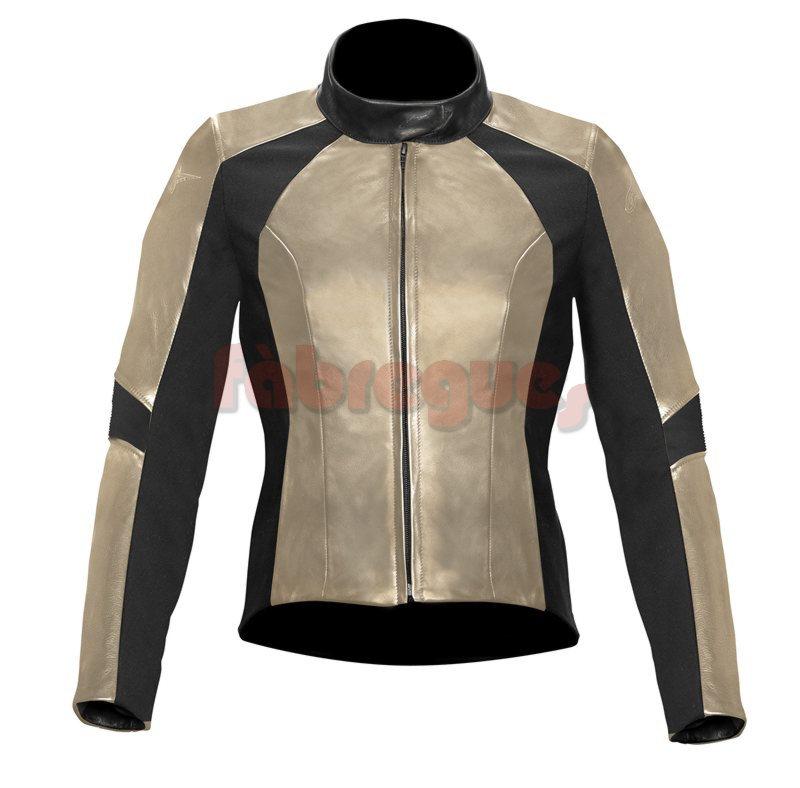 Foto Chaqueta Piel Stella Vika Champagne, Negro '13