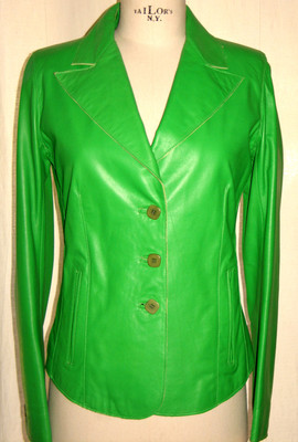 Foto Chaqueta Verde Piel  T.40 Mujer Ricard Pells 490 � Nuevo/ Mira Fotos foto 185268