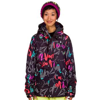 Foto Chaquetas de snow Volcom Clove Ins Jacket Women - script stripe black foto 401696