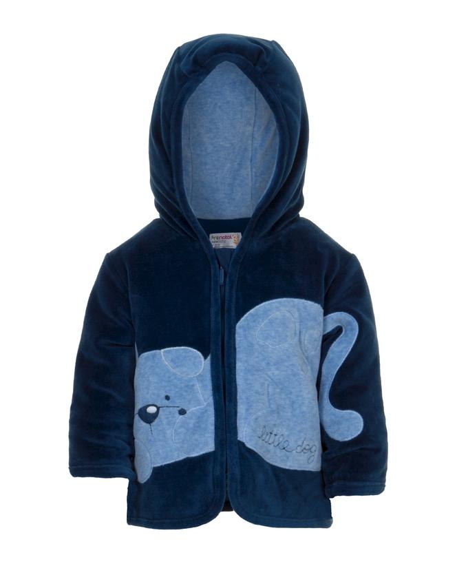 Foto Chaquetón azul acolchado con perro