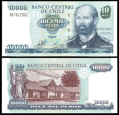 Foto Chile 10000 Pesos A.prat  2002 P 157c Unc foto 967359