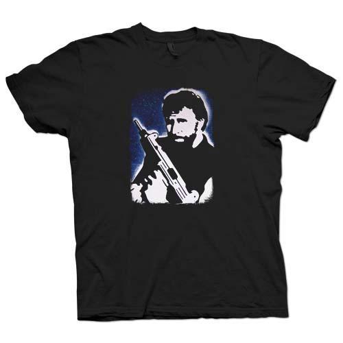 Foto Chuck Norris - Uzi - Pop Art Black T Shirt foto 332230