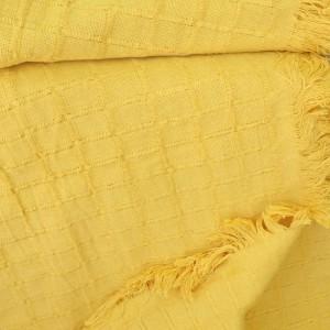 Foto Cobertor liso para cama o sofá 180x260 Amarillo
