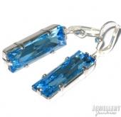 Foto Coeur De Lion Ladies Blue Swarovski Crystal Rectangular Drop Earrings foto 636302