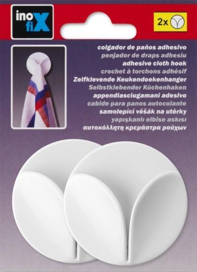 Foto Colgador Adhesivo Para Trapos Blanco 2 Un.