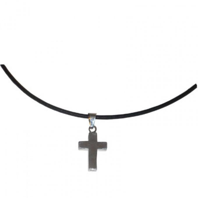 Foto colgante cruz alargada plata alegria creations