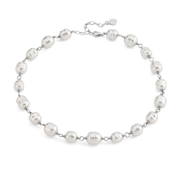 Foto Collar Majorica encadenado plata rodiada perla blanca