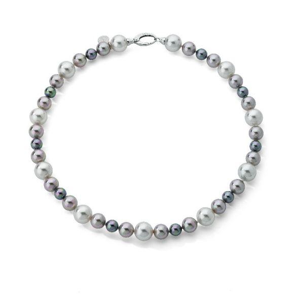 Foto Collar Majorica plata rodiada perla blanca