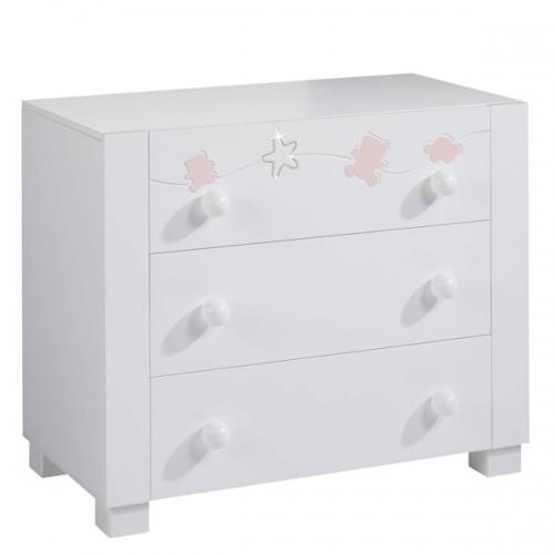 Foto Comoda micuna co-1550 juliette luxe blanco/rosa