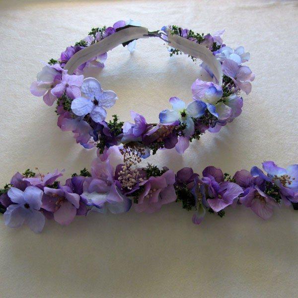 Foto Conjunto corona morada + cinturón morado