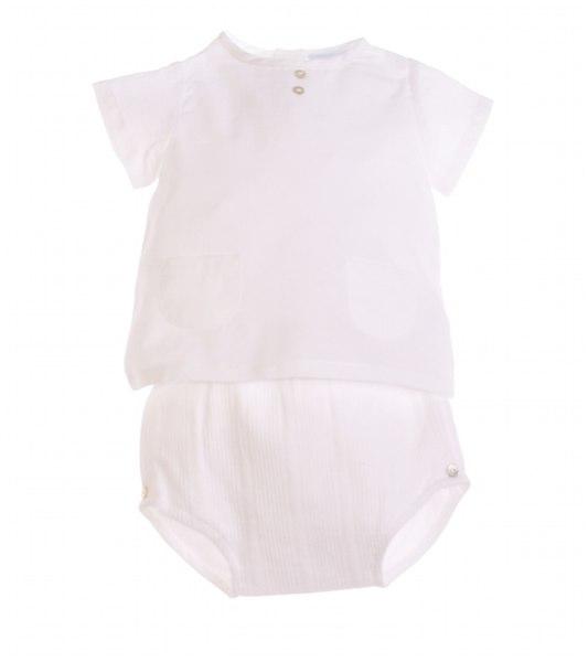 Foto Conjunto de bebé blanco de Laranjinha-3 meses